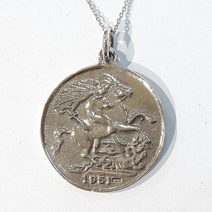Bluekey silver pendant 220108-09 Imperial Coin (8014498A)