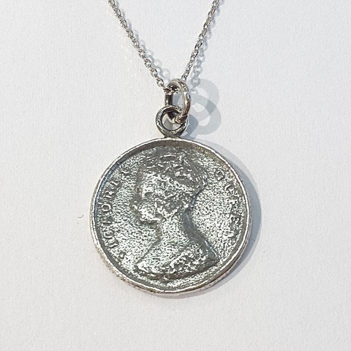 Bluekey silver coin pendant 220108-01 two-sided coin (8014507A)
