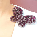 Bluekey Ruby Raw Brooch 221201-14 Birthstone Butterfly (9305522A)