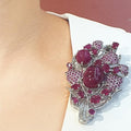 Bluekey Ruby Raw Brooch 221201-13 Pendant Birthstone (9305525A)