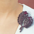 Bluekey Ruby Gem Brooch 221202-07 Birthstone Pendant (9312102A)