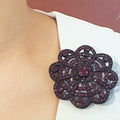 Bluekey Ruby Raw Brooch 221202-06 Birthstone Pendant (9312103A)