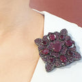 Bluekey Ruby Raw Brooch 221202-10 Birthstone Pendant (9312104A)
