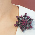 Bluekey Ruby Raw Brooch 221202-05 Birthstone Pendant (9312109A)