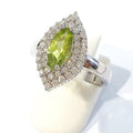 Blue K Peridot Raw Gemstone Ring 221207-10 August Birthstone (9339981A)