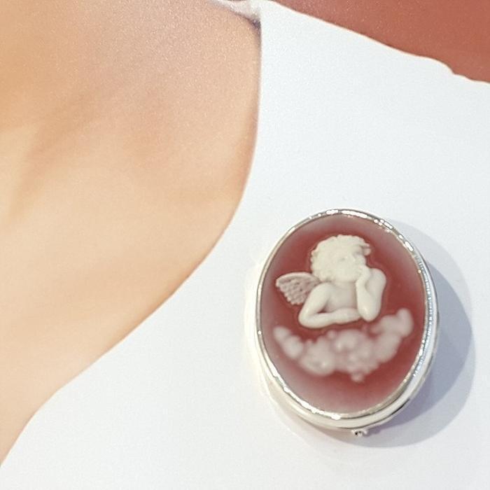 Bluekey Silver925 Cameo Brooch ANGEL (9747335A)