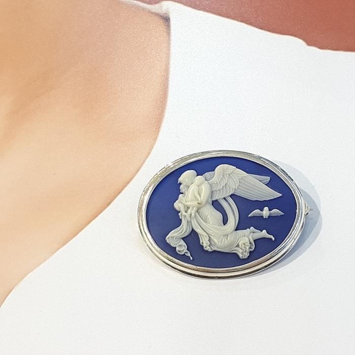 Bluekey Silver925 Cameo Brooch ANGEL (9747350A)