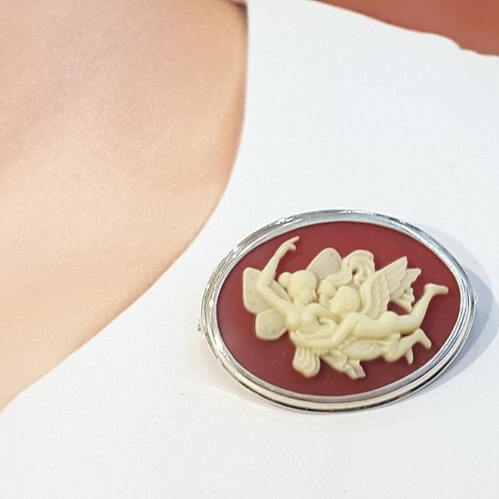 Bluekey Silver925 Cameo Brooch ANGELDOUL (9747356A)