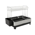 Bestmall Stainless Sink Basin Dish Drying Rack 2 Tier Cup Plate Dinner Tray (43476815A)