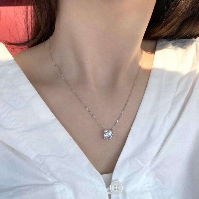Bella.do Silver Square Cubic Necklace (925 silver) (6909308A)