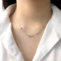 Opalhouse 925 Silver Oval Cubic Chain Necklace OPMUN11934 (28552437A)