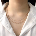 Opalhouse 925Silver clip layered chain necklace OPMUN11933 (28552439A)
