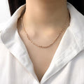 Opalhouse 925 Silver Italian chain layered necklace OPMUN11932 (28552441A)