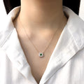 Opalhouse 925 Silver Emerald Cube Necklace OPMUN11931 (28552442A)