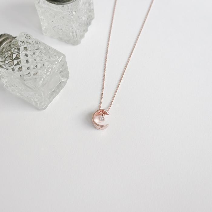 Opalhouse 925Silver Crescent Cubic Pendant Necklace OPANN6102 (43947571A)