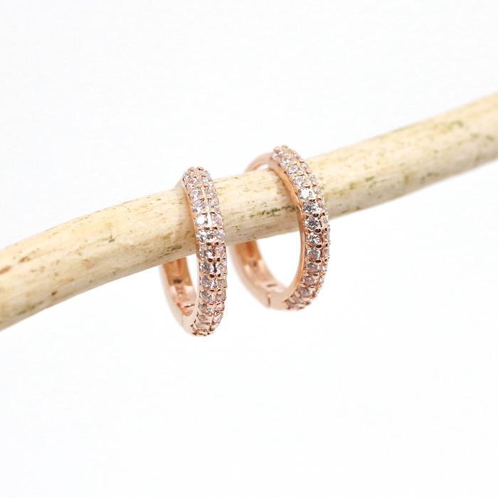 OpalHouse 925Silver Simple Cubic One-Touch Earrings OPHEE1455 (49302077)