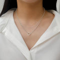 Opalhouse 925Silver Bold Circle Layered Necklace OPHEN1005 (6113493A)