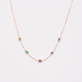 Opalhouse 925 Silver multi-color gemstone necklace OPAE8744 (7316479A)