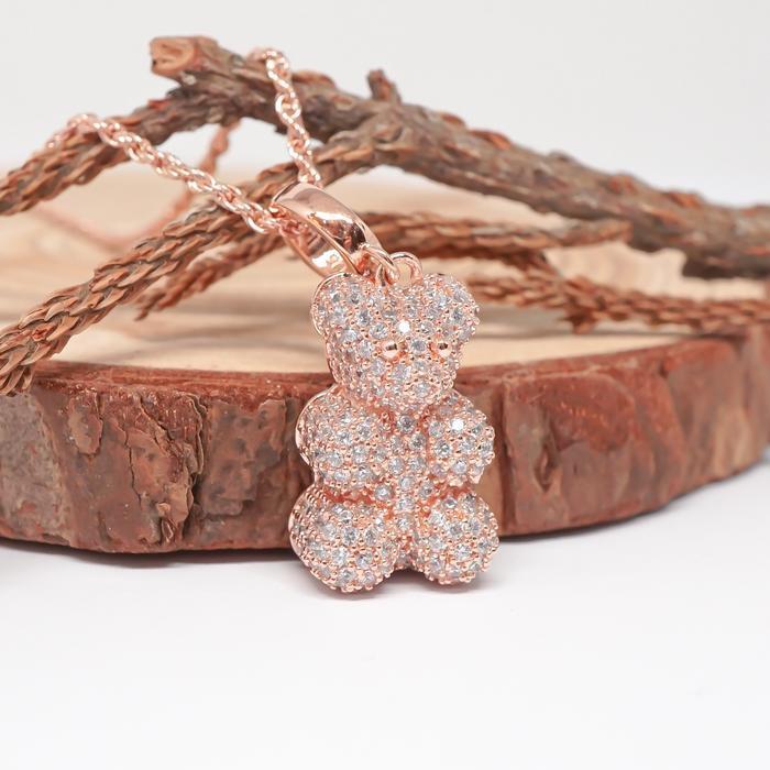 Opalhouse 925 Silver Baby Bear Cub Necklace OPHEN175 (7901115A)