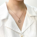 OpalHouse 925Silver Initial Coin Pendant OPHEN165 (7901122A)