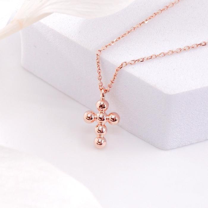 Opalhouse 925 Silver Mignon Cross Necklace OPQUN5948 (8024406A)