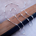 Pretty Silver Minianje Chain Necklace (10754970A)