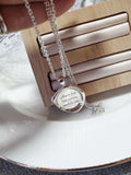 Pretty lettering stamp silver necklace (15979819A)