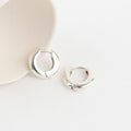 Pretty Circle One-Touch Silver Earrings (16008113A)