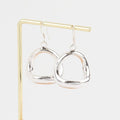 Pretty round drop silver earrings (16008115A)
