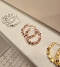 Pretty colored silver earings (28449406A)