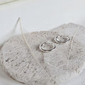Pretty boldring silver earrings (28833812A)