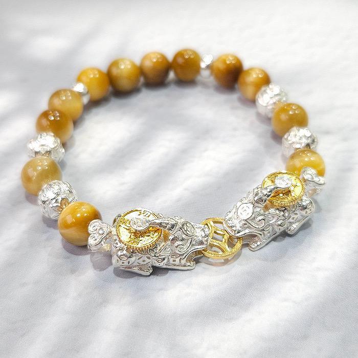 Pretty good fortune bracelet with 8mm gold howlite (29735900A)
