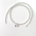 Pretty Volume Ribbon Silver Necklace (8575197A)