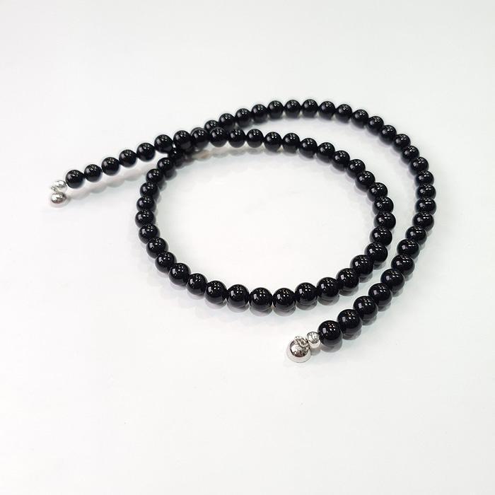 Pretty] Daily Onyx Necklace 6mm (8747497A)