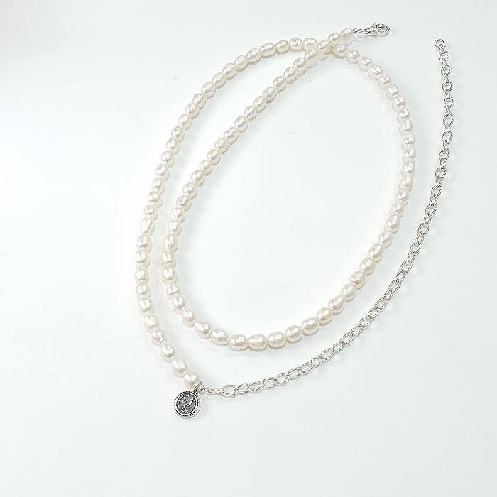 Pretty two-way pearl chain necklace (8892998A)
