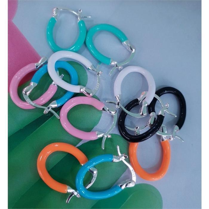 Pretty Vivid One-Touch Silver Earrings (9595842A)