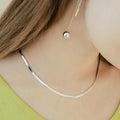 JohnSCC Silver 3mm Snake Chain Necklace (41563352A)