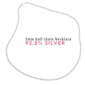 John SCC Silver 3mm bead necklace (41989076A)