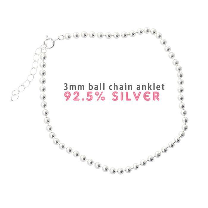 JohnSCC Silver 3mm Ball Bracelet (41989079A)