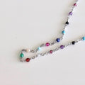 John SCC Silver925 Colorful gemstone necklace (6978592A)