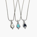 John SCC Silver Antique Gemstone Necklace (8399669A)