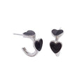 VW Y Co. Ltd. JHQRGPQY4B SE054 925 Silver Hoop Ring Student Earrings