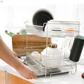 VW Corporation K10915 Stainless Dish Drying Rack Organized 2-tier (26706713A)