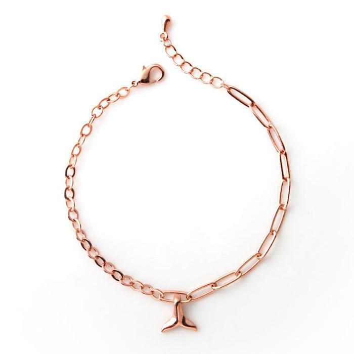 Viwy [JHQS8JMN4B] RoseGold Chain LuckyTail Pretty Bracelet (27070764A)