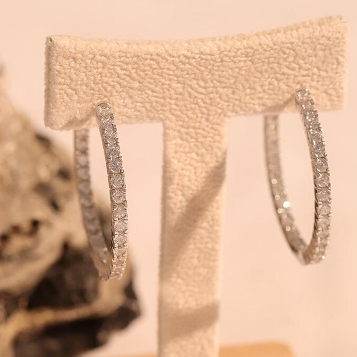 JHP67RSQ51 Silver Ring Touch Fit Earring (Plated) (28724002A)