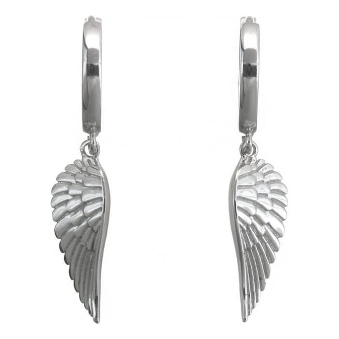 JHP67RSR51 Silver Angel One Touch Earrings (Plated) (28724013A)