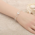 JHP6P2P651 LOCK Silver Bracelet (19cm) 28806195A