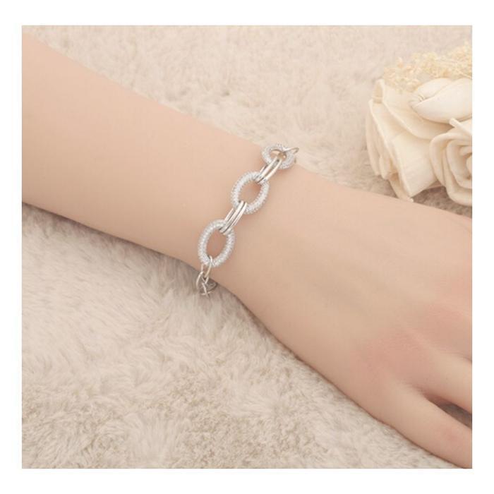 JHP6P2P951 Basic Silver Women's Accessory Bracelet (20cm)