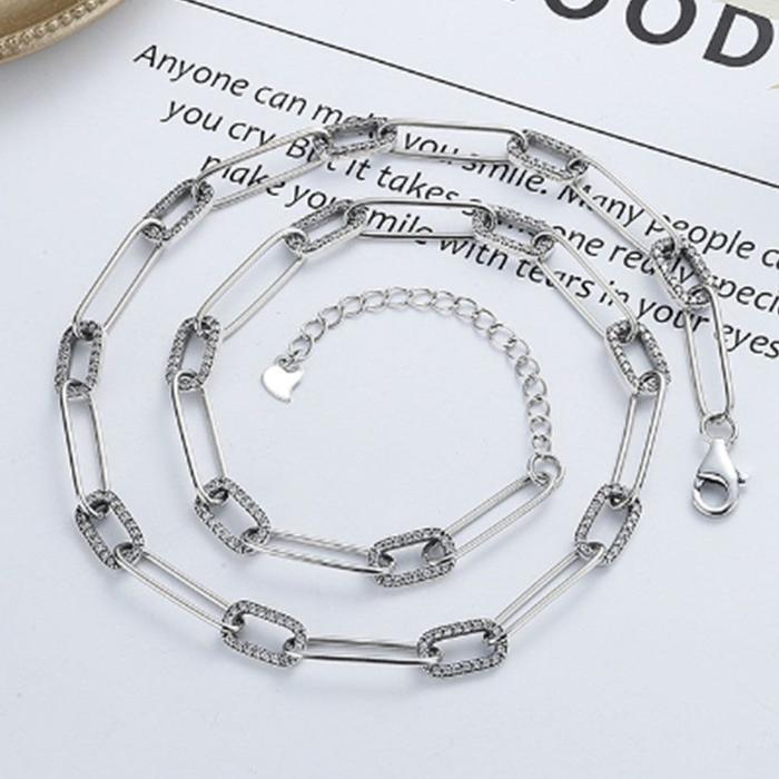 VW Stock Co. [JHQSV6TP51IP]925 Glitter Chain N333 Necklace Chain (28890965A)