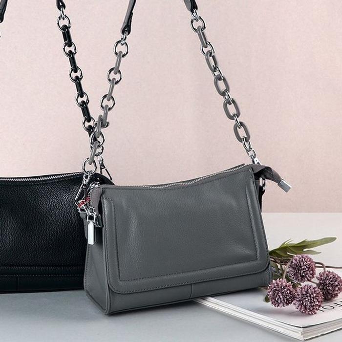 VW Stock Co. JHM4038451IL Women's Leather Handbag Gray 29142229A